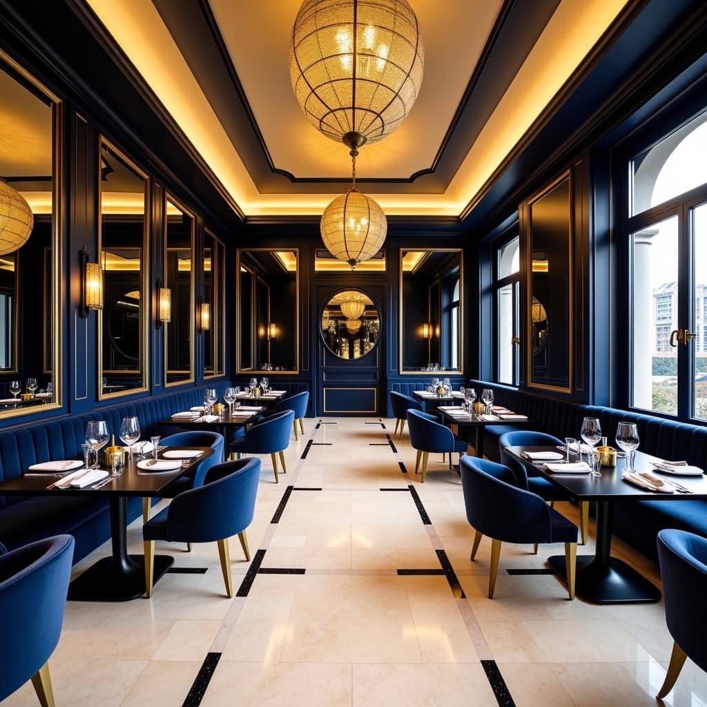 Art Deco Navy Private Dining